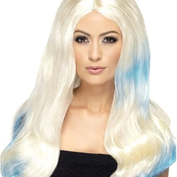 Smiffy's Women's Dip Dye Wig with Middle Parting - Picture 1 of 2